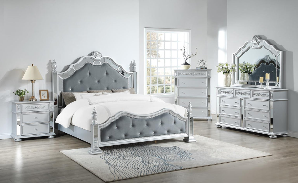 B092 Bed-Dresser-Mirror