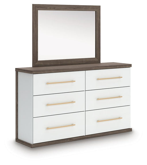 Kendanport Dresser and Mirror - Golden Home Furniture 