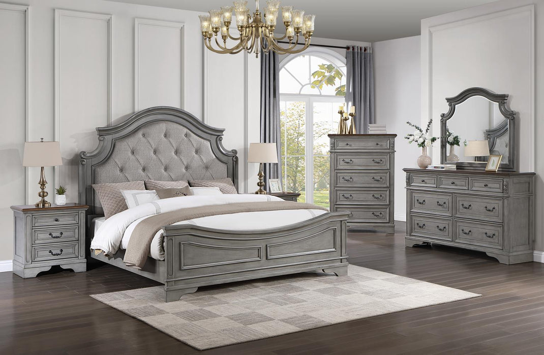 B112 Bed-Dresser-Mirror