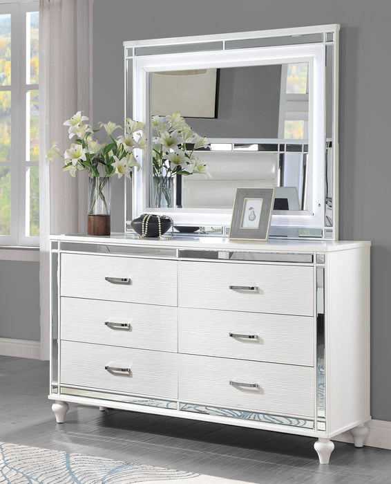 B224 Old-Off White Gloss Led Mirror Old Color-Off White