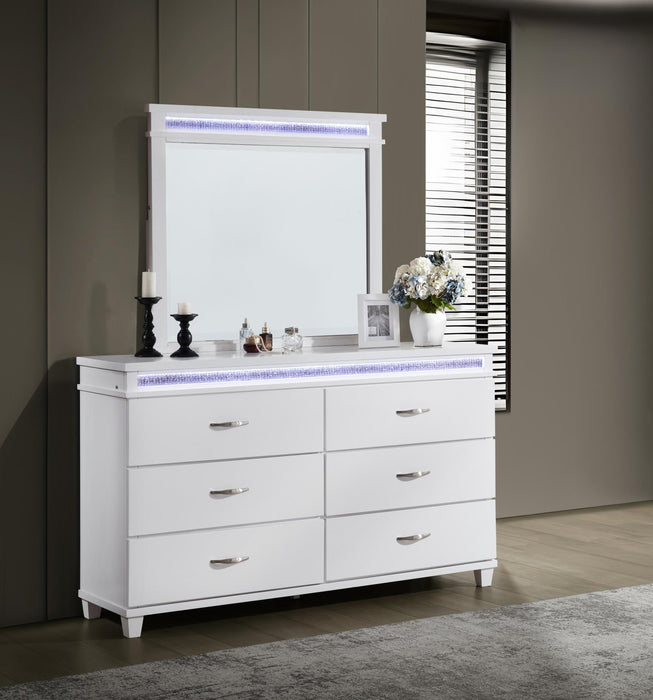 White Led Chest