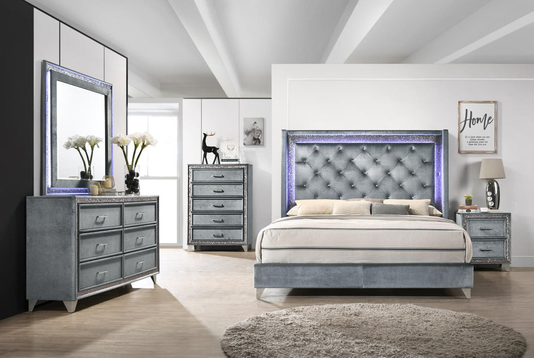 B278 King Bed Frame-Dresser-Mirror-Chest-Nightstand