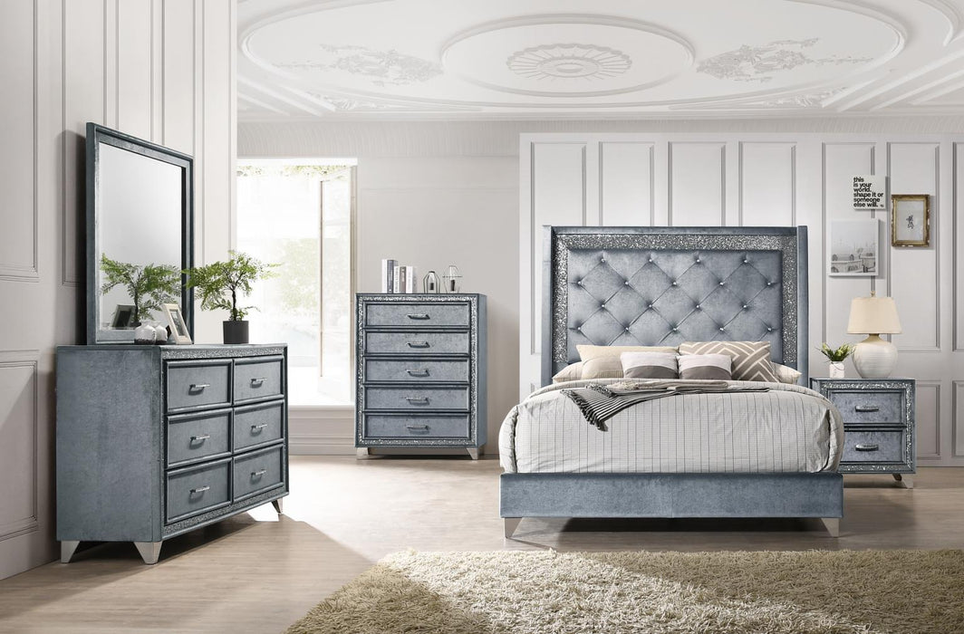 B280 Bed-Dresser-Mirror