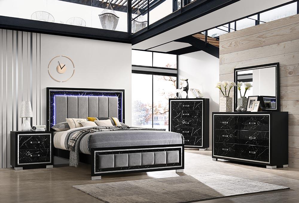 B304 King Bed-Dresser-Mirror