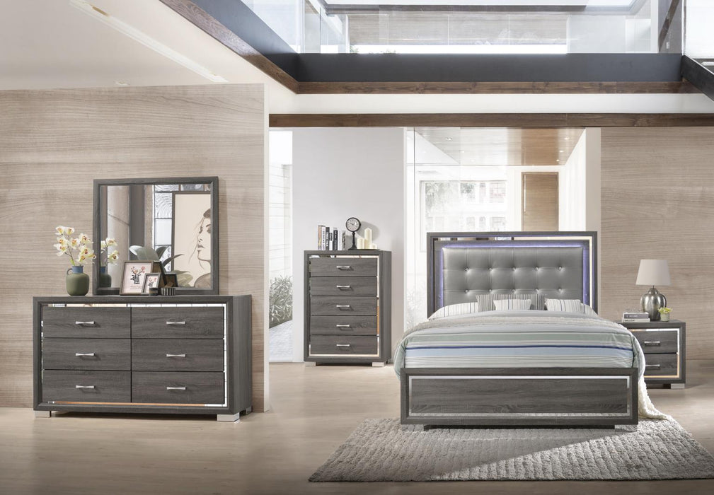 B355 King Bed-Dresser-Mirror