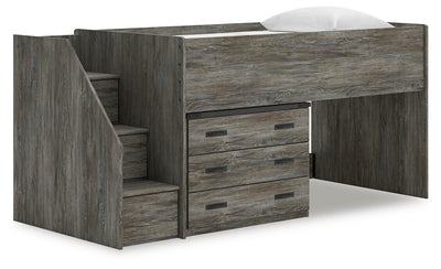 Frandern Loft Bed with Drawer Storage - Golden Home Furniture 