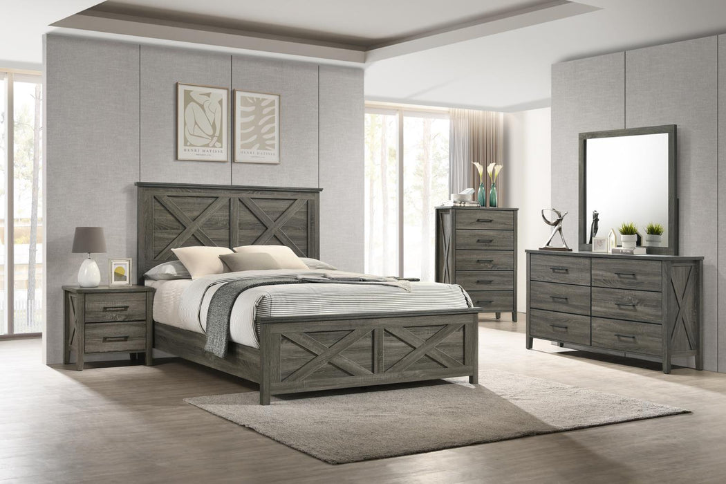 B522 Bed-Dresser-Mirror