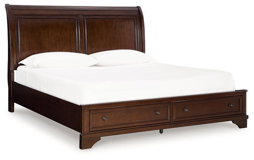 Trellington Sleigh Storage Bed - Golden Home Furniture 
