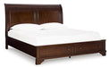 Trellington Sleigh Storage Bed - Golden Home Furniture 