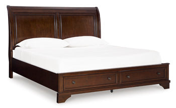 Trellington Sleigh Storage Bed - Golden Home Furniture 