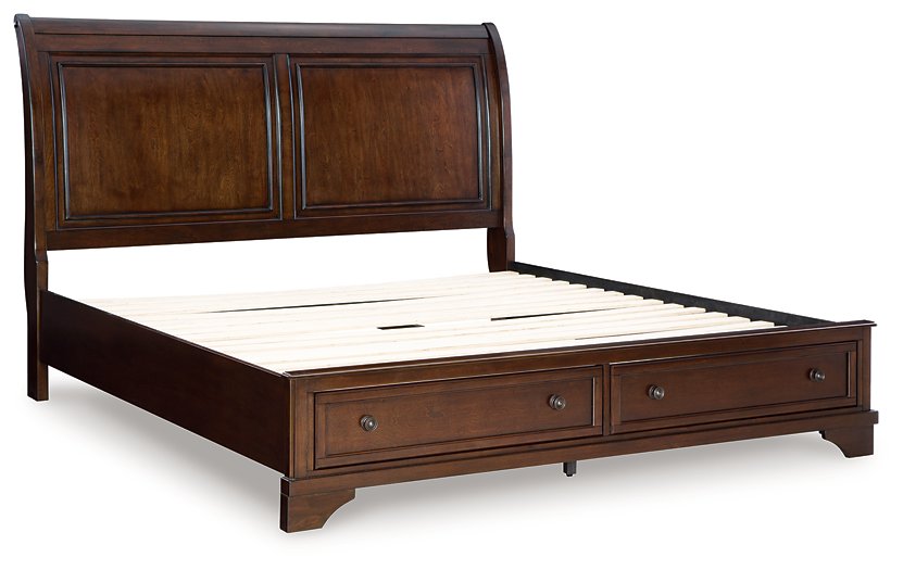 Trellington Sleigh Storage Bed - Golden Home Furniture 