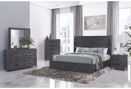 Cypress Dark Grey Bed-Dresser-Mirror And Nightstand - Golden Home Furniture (Columbus, OH) - Multi Location