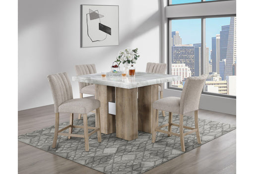D04 Natural Bar Table With D8685 Beige-Nat Bar Stool - Golden Home Furniture (Columbus, OH) - Multi Location
