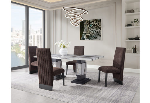 D12 Dining Table And 4 D12 Brown Dining Chairs - Golden Home Furniture (Columbus, OH) - Multi Location