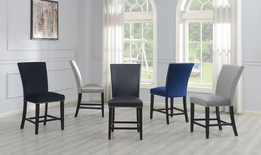 Gray Velvet Counter Chair (Price Per Chair/Moq 2) - Golden Home Furniture 