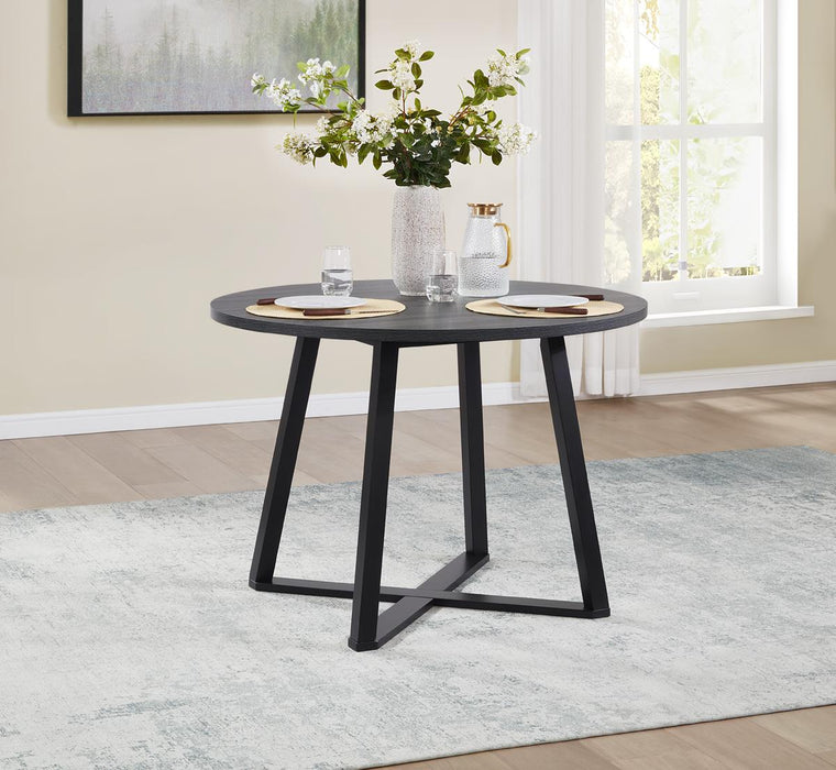 Black Round Dining Table