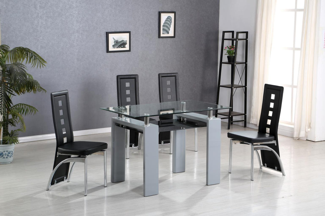 D311 Grey Glass Dinette Table