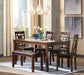 Bennox Dining Table and Chairs with Bench (Set of 6) - Golden Home Furniture 