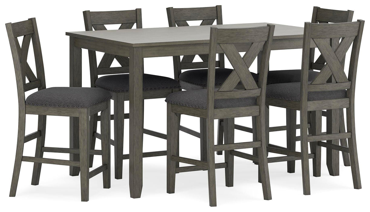 Caitbrook Counter Height Dining Table and Bar Stools (Set of 7) - Golden Home Furniture 