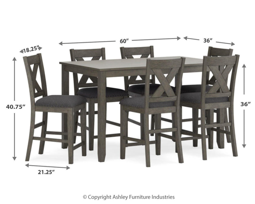Caitbrook Counter Height Dining Table and Bar Stools (Set of 7) - Golden Home Furniture 