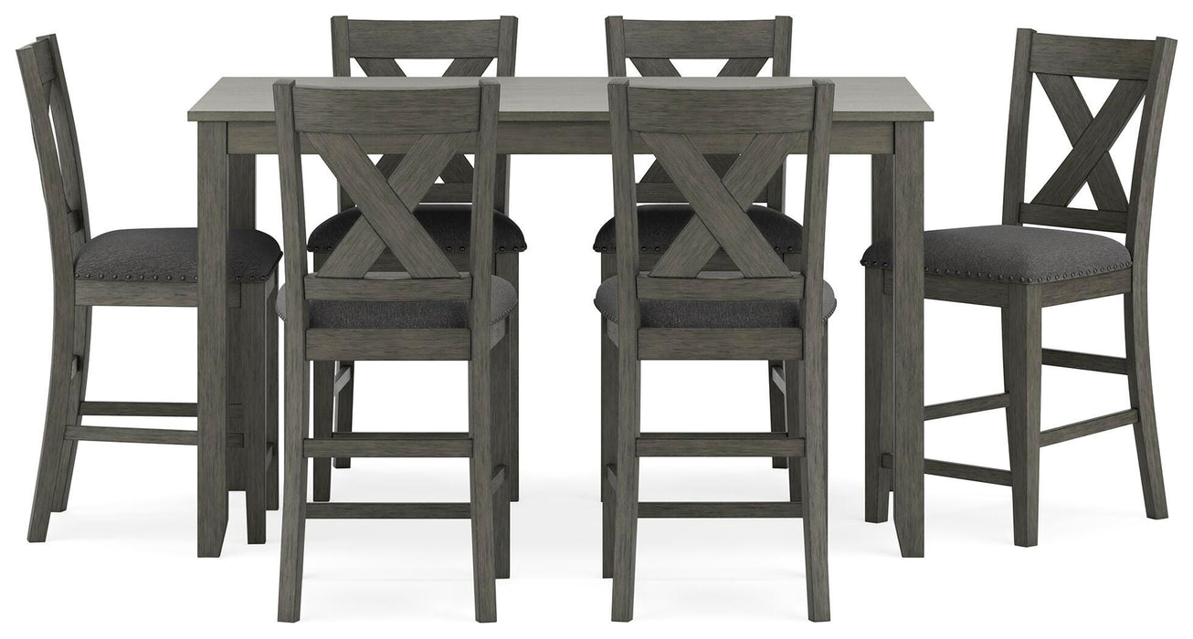 Caitbrook Counter Height Dining Table and Bar Stools (Set of 7) - Golden Home Furniture 