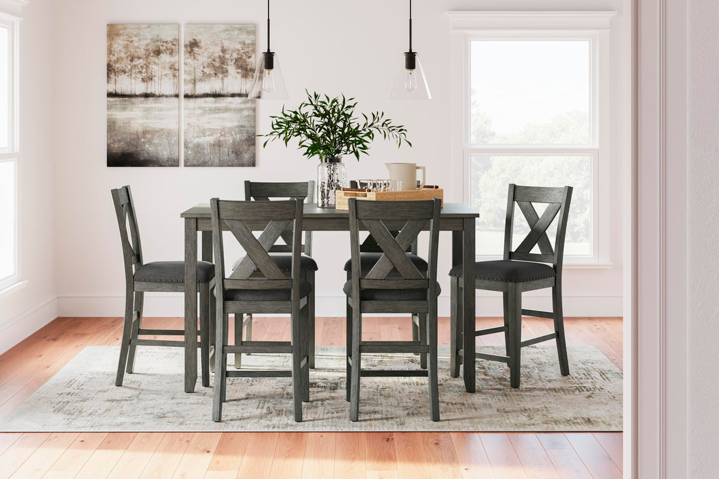 Caitbrook Counter Height Dining Table and Bar Stools (Set of 7) - Golden Home Furniture 