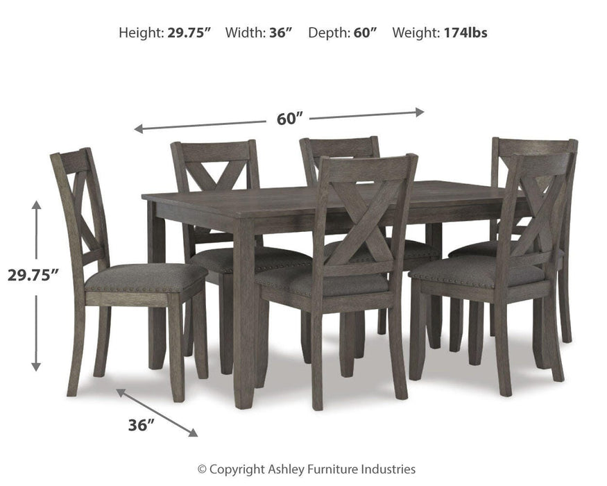 Caitbrook Dining Table and Chairs (Set of 7) - Golden Home Furniture 
