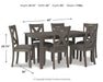 Caitbrook Dining Table and Chairs (Set of 7) - Golden Home Furniture 