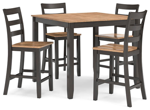 Gesthaven Counter Height Dining Table and 4 Barstools (Set of 5) - Golden Home Furniture 