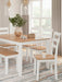 Gesthaven Dining Table with 4 Chairs and Bench (Set of 6) - Golden Home Furniture 