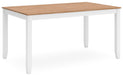 Gesthaven Dining Table with 4 Chairs and Bench (Set of 6) - Golden Home Furniture 