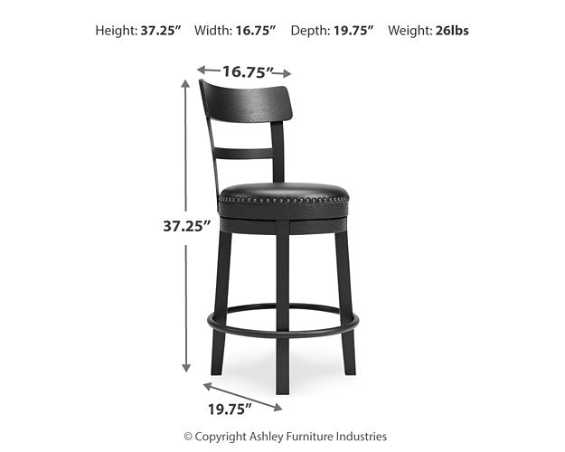 Valebeck Counter Height Bar Stool - Golden Home Furniture 