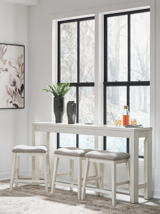 Robbinsdale Counter Height Dining Table and 3 Barstools Set - Golden Home Furniture 
