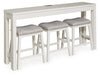 Robbinsdale Counter Height Dining Table and 3 Barstools Set - Golden Home Furniture 