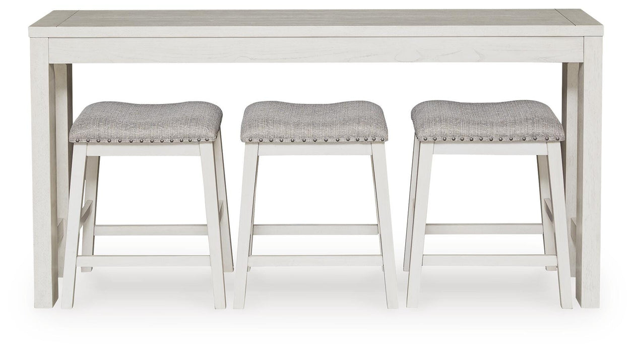 Robbinsdale Counter Height Dining Table and 3 Barstools Set - Golden Home Furniture 