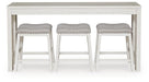 Robbinsdale Counter Height Dining Table and 3 Barstools Set - Golden Home Furniture 