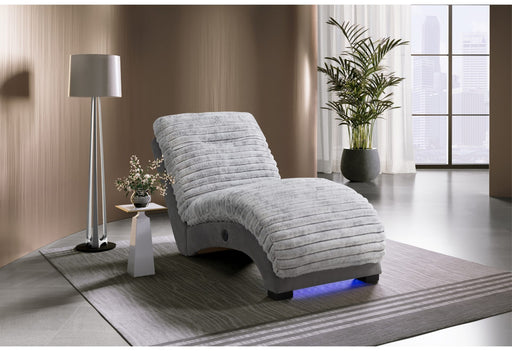 Dominic Nickel-Grey 36 Chaise With Usb - Golden Home Furniture (Columbus, OH) - Multi Location