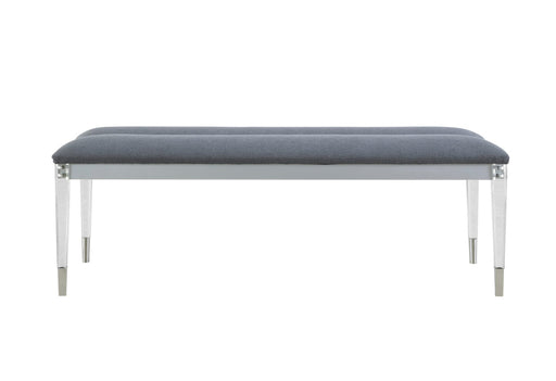 Lando Silver Bench With Acrylic Legs - Golden Home Furniture (Columbus, OH) - Multi Location