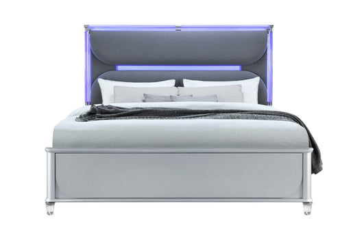 Lando Silver Bed - Golden Home Furniture (Columbus, OH) - Multi Location