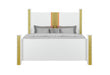 Logan White-Gold Bed - Golden Home Furniture (Columbus, OH) - Multi Location