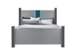 Logan Silver Bed With Led And Speakers - Golden Home Furniture (Columbus, OH) - Multi Location