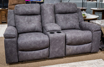 Brysonview Reclining Loveseat with Console - Golden Home Furniture 
