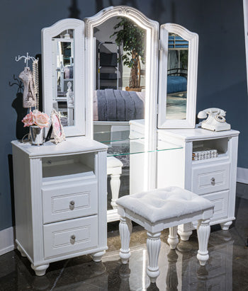 Kozlani Vanity with Mirror - Golden Home Furniture (Columbus, OH) - Multi Location