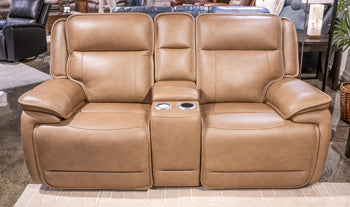 Glencroft Power Reclining Loveseat with Console - Golden Home Furniture (Columbus, OH) - Multi Location