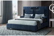 Oscar Navy Blue Bed No Wood Trim - Golden Home Furniture (Columbus, OH) - Multi Location