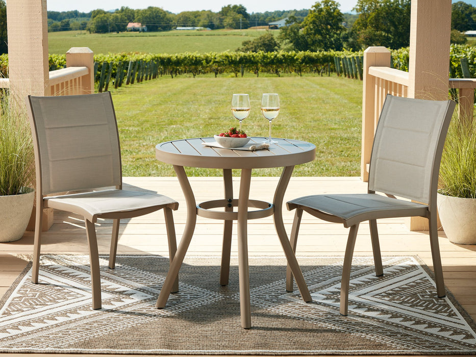 Mission Beach Outdoor Table and 2 Chairs - Golden Home Furniture 