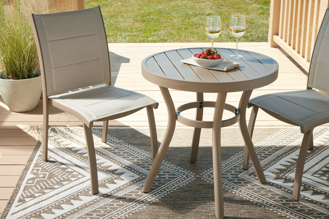Mission Beach Outdoor Table and 2 Chairs - Golden Home Furniture 