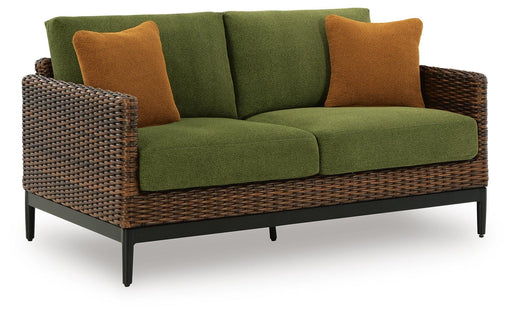 Horizon Hall Outdoor Loveseat with Cushion - Golden Home Furniture 