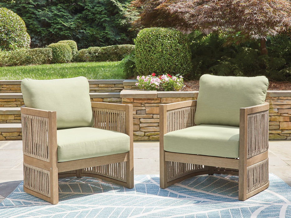 Serena Shores Outdoor Lounge Chair (Set of 2) - Golden Home Furniture 