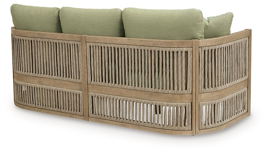 Serena Shores Outdoor Sofa with Cushion - Golden Home Furniture 